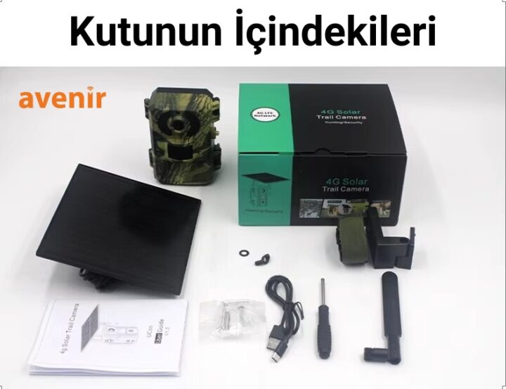 AVENİR AV-S440H 4MP 3.6mm Lens 4G Solar SD Kart Destekli Fotokapan