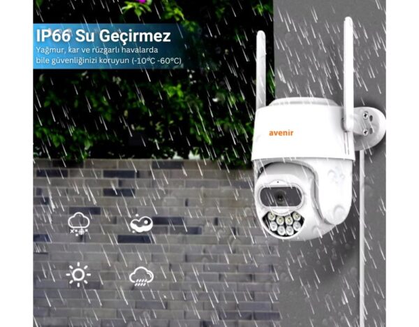 Avenir AV-S305 2MP WiFi Speed Dome IP66 IP Kamera PTZ Pan/Tilt ICSEE App - Görsel 11