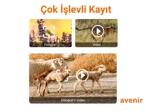 AV-S440H 4MP 3.6mm Lens 4G Solar Fotokapan Kamera Ubox App Hareket Algılama - Görsel 3