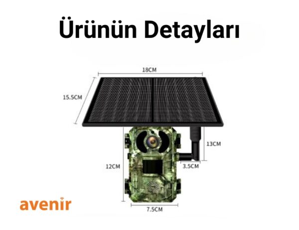 AV-S440H 4MP 3.6mm Lens 4G Solar Fotokapan Kamera Ubox App Hareket Algılama - Görsel 12