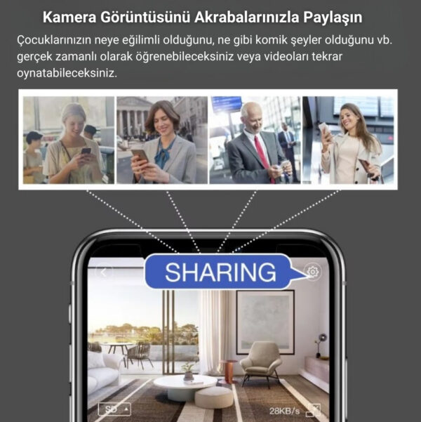 AV-M20 5MP CCTV Kablosuz İki Yolu Ses Onvif Destekli Waterproof Ptz WIFI IP Kamera - Görsel 4