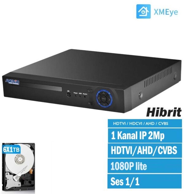 16 Kanal 2 MP 128 Kullanıcı HDTVI/AHD/CVBS Kayıt Cihazı AV-DS7216HGHI-F1