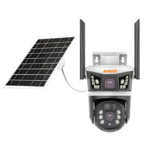 AV-S232 4MP Solar WIFI IP PTZ Dual Light Çift kameralı V380 Pro App Kamera