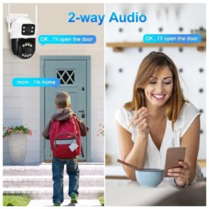 AV-S304 4MP Wifi Çift Yönlü Ses çift kameralı Okam Pro app